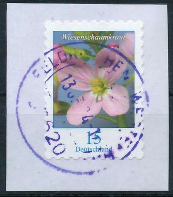 BRD BUND DS BLUMEN Nr 3431 zentrisch gestempelt Briefstück X742C9A
