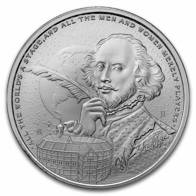 Silbermünze William Shakespeare 1 oz 2024 Icons of Inspiration Niue Silber 999