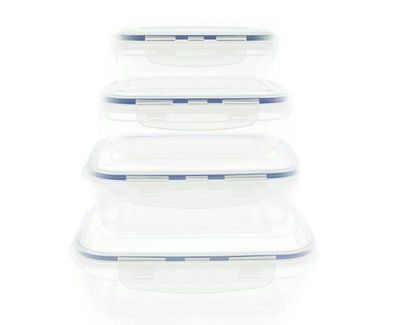 HEDURA Frischhaltedosen mit Deckel Vorratsdosen Set Kunststoff 8 tlg.