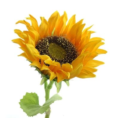 GASPER Sonnenblume Gelb mit brauner Scheibe Ø ca. 13 cm - Kunstblumen