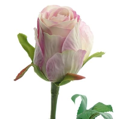 GASPER Rose Rosa - Creme - Weiß 45 cm - Kunstblumen