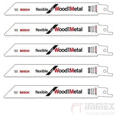 Bosch Säbelsägeblätter Holz/ Metal 5x S1122BF 150mm