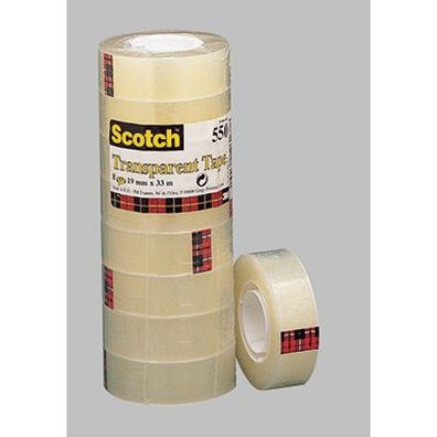 Scotch Klebefilm 550 5501933 19mmx33m tr Maße: 19 mm x 33 m (B x L)