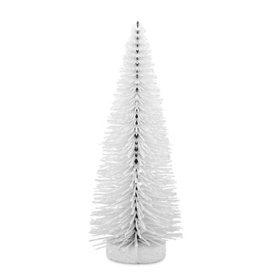 weißer Metall Deko Weihnachtsbaum Höhe 25 cm