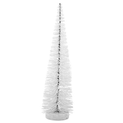 hoher weißer Metall Deko Weihnachtsbaum Höhe 35 cm