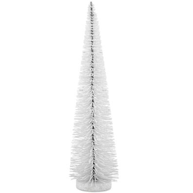 hoher weißer XL Metall Deko Weihnachtsbaum Höhe 45 cm