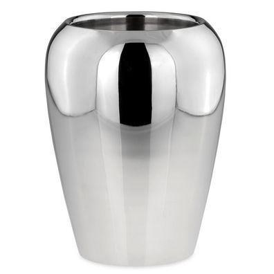 ovaler Edelstahl Flaschenkühler glatt poliert 20.5 cm