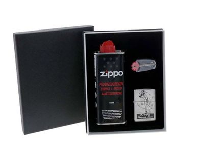 Zippo Geschenkbox mit Zippofeuerzeug "Lady Windy"+ Zippobenzin + Zipposteine*