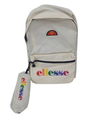 Ellesse Tagesrucksack Weiß, Haland Backpack & Pencil Case, Rucksack, buntem Logo