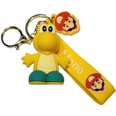 Gelbe Yoshi Schlüsselanhänger Schlüsselring Super Mario Heroes Schlüsselbund Keychain