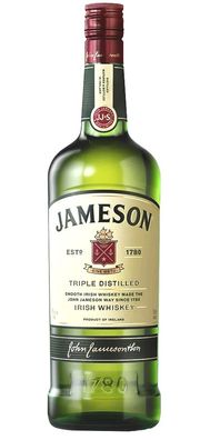 1Ltr. Jameson, Irish Whiskey, Triple Distilled,1000ml, 40% Vol.