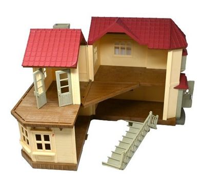 Sylvanian Families Stadthaus mit Dachzimmer - Puppenhaus Altes Modell * Unvo