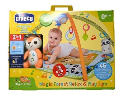 Chicco Waldzauber Baby Krabbeldecke mit Spielbogen, Multifunktionsspielbogen