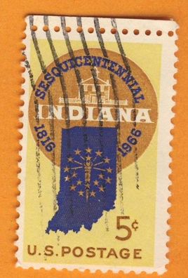 USA 1966 Mi.899 150 Jahre Staat Indiana gest.