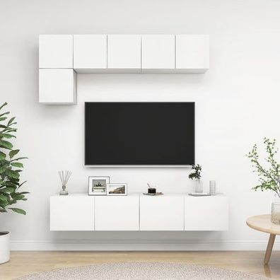 5-tlg. TV-Schrank-Set Weiß Holzwerkstoff
