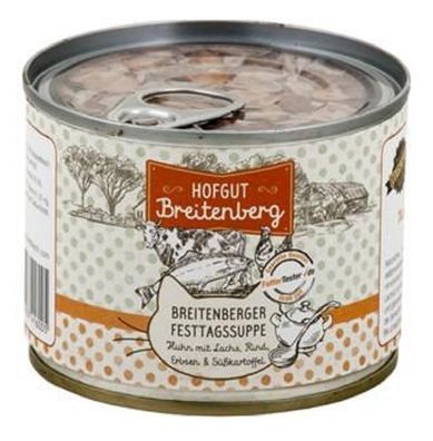Hofgut Breitenberg ¦ Festtagssuppe - Huhn mit Lachs, Rind, Erbsen & Süßkartoffeln...