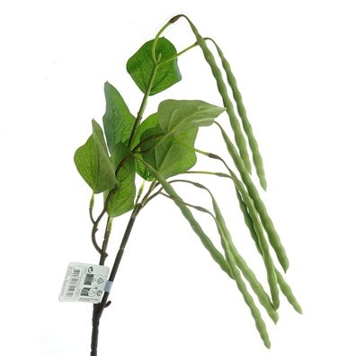 Kaemingk Buschbohnenstiel Grün mit runden Hülsen 85 cm - Kunstpflanzen