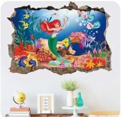 Ariel Wand Aufkleber Für Kinder Zimmer
