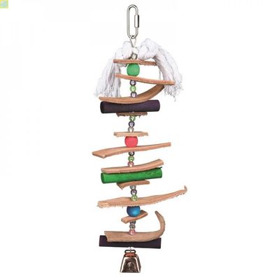 Trixie Holzspielzeug mit Leder, Tau und Perlen 28 cm