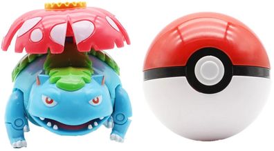 Pokéball mit Pokémon-Figuren (Modell: Bisaflor)