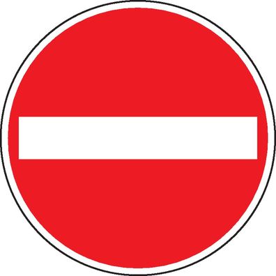 Verkehrszeichen Verbot der Einfahrt, Nr.267, Kunststoff, Ø 200mm