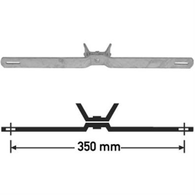 Bandschelle für flache Verkehrszeichen, Stahl, verzinkt, Lochabstand 350 mm (Schelle,