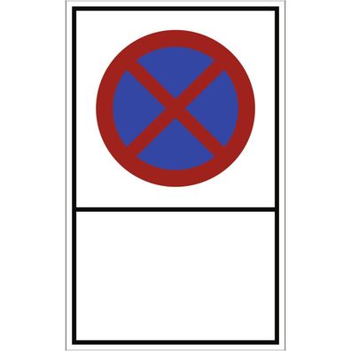 Absolutes Haltverbot zur Selbstbeschriftung, Symbolschild