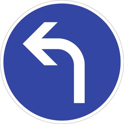 Vorgeschriebene Fahrtrichtung links, Symbolschild, StVO