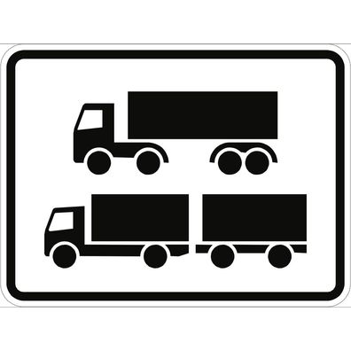 Nur Sattelkraftfahrzeuge und Lastkraftwagen mit Anhänger, StVO