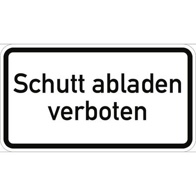 Verkehrsschild VZ2501, Schutt abladen verboten, Alu, RA2, 420x231 mm