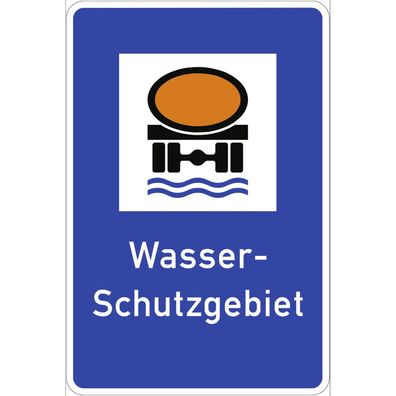 Verkehrsschild VZ354, Wasserschutzgebiet, Alu, RA2, 600x900 mm