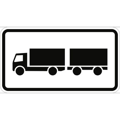 Lastkraftwagen mit Anhänger, Symbolschild, StVO