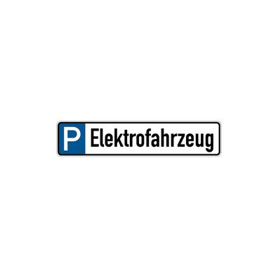 Parkplatzkennzeichen, P-Elektrofahrzeug, 113x523mm, Alu geprägt