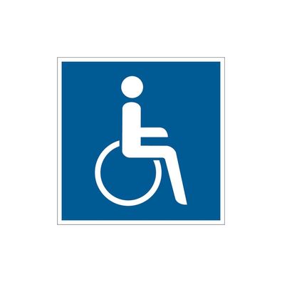 Parkplatzschild, Symbol: Rollstuhlfahrer, Folie/ Aluminium