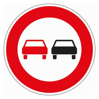 Verkehrszeichen Überholverbot, Nr.276, Alu RA1, reflektierend, Ø 600mm