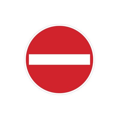Verkehrszeichen - Verbot der Einfahrt, Zeichen 267