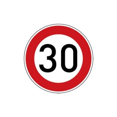 Verkehrszeichen - Zulässige Höchstgeschwindigkeit 30, Zeichen 274-30