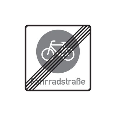 Verkehrszeichen, Ende der Fahrradstraße, Zeichen 244.2