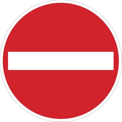 Verkehrszeichen - Verbot der Einfahrt, Zeichen 267 - 420 mm Folie selbstkl.