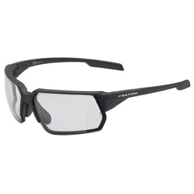 Cratoni Sonnenbrille C-Lite NXT photochr schwarz matt, Glas klar, nicht verspieg.