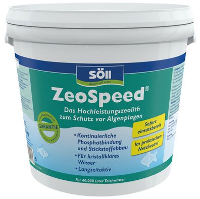 Söll ZeoSpeed 10 Kg Zeolith Phosphat& Stickstoff Binder 20 Qbm Teichwasser