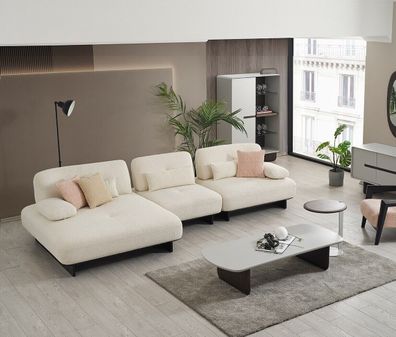 Wohnzimmer Textil Sofa Luxuriöse L-Form Couch Ecksofa Designer Möbel