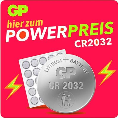 GP Battery Markenqualität | Lithium Knopfzelle Knopfbatterie CR2032 | 1-200x