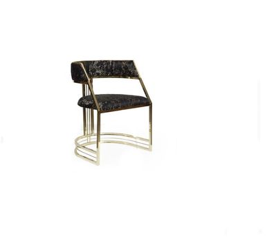 Schwarzer Edelstahlstuhl Moderne Esszimmer Möbel Polsterstuhl Stühle