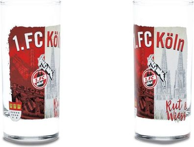 1. FC Köln Schnapsglas Rut & Wiess (2er Set) Fußball Rot/ Weiß