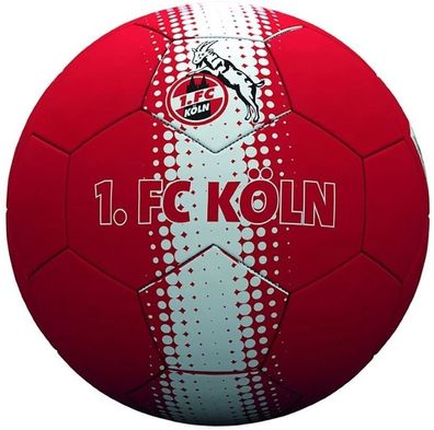 1. FC Köln Fanball Streifen Gr. 5 Fussball Rot