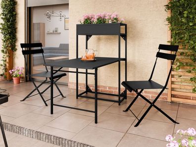 Gartenmöbel Tourra mit 2 Stuhl und Tisch Sitzgruppe Terrassenmöbel Balkonmöbel M24