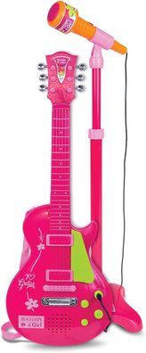 Bontempi Icom 24 5872 Rockgitarre mit Ständermikrofon, Mehrfarbig, Gitarre