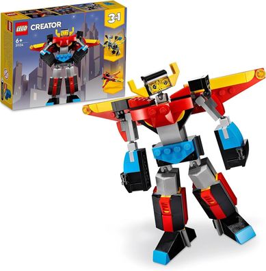 LEGO Creator 3-in-1 Super-Mech Roboter Kinderspielzeug, Drachenfigur, Flugzeug