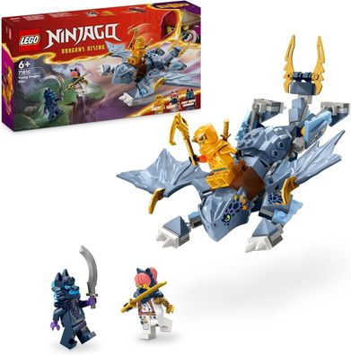 LEGO Ninjago Riyu der Babydrache, Drachen-Spielzeug mit 3 Mini-Figuren Spielzeug